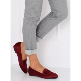 Kvinnors loafers vinröd 3109 Red II-GAT 2