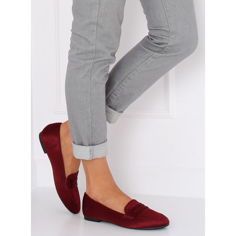 Kvinnors loafers vinröd 3109 Red II-GAT 2