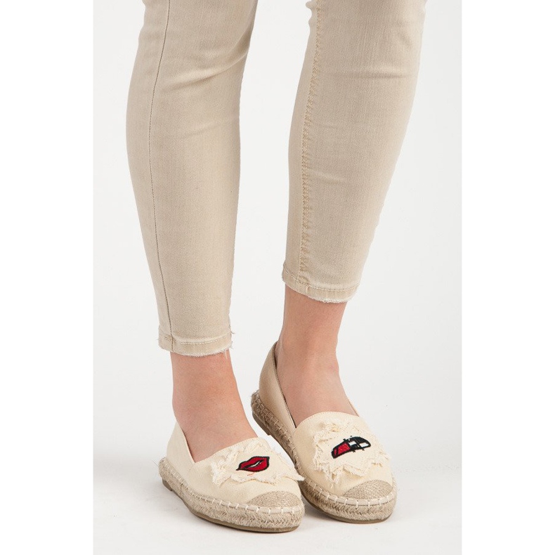 Bestelle Beige Espadrilles Med Plåster 1