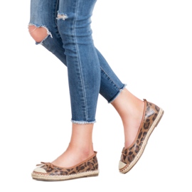 GUAPISSIMA Fläckiga ballerinor brun 1