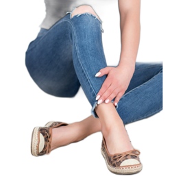 GUAPISSIMA Fläckiga ballerinor brun 2