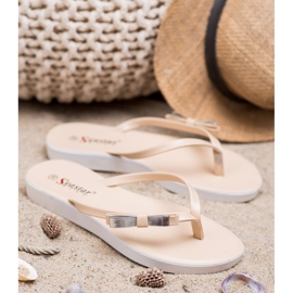 Seastar Flip-flops Med En Rosett brun 2