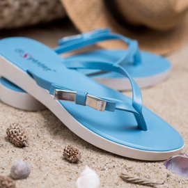 Seastar Flip-flops Med En Rosett blå 1