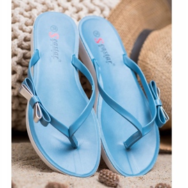 Seastar Flip-flops Med En Rosett blå 2