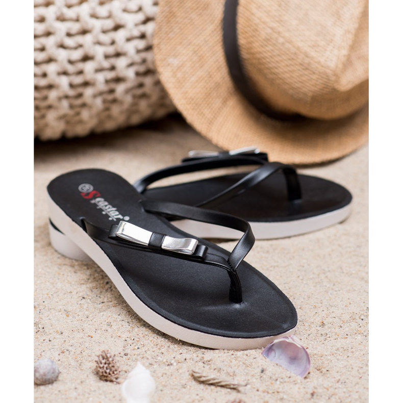 Seastar Flip-flops Med En Rosett svart 1