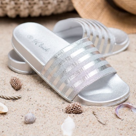 Weide Tofflor Med Glitter grå 1