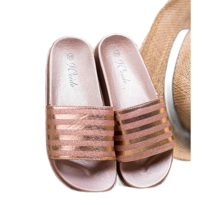 Weide Tofflor Med Glitter rosa 1