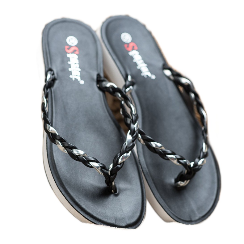 Seastar Svarta flätade flip-flops 2