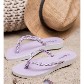 Seastar Violet flätade flip-flops purpur 2