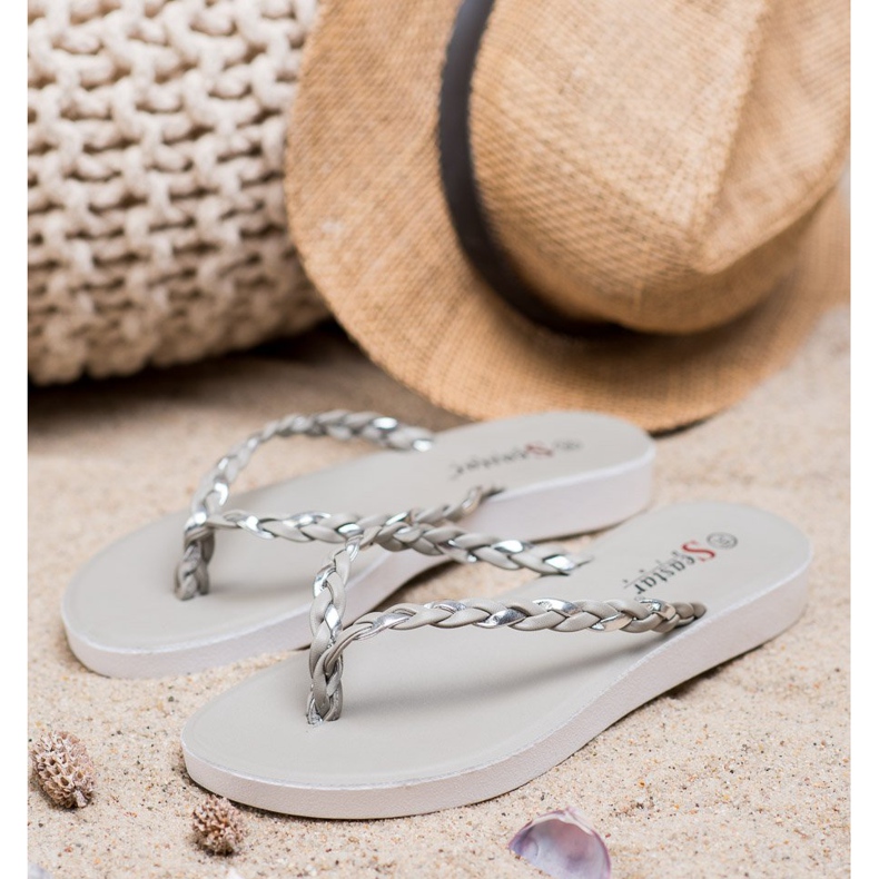 Seastar Grå flätade flip-flops 1