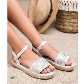 Small Swan Espadrilles silver sandaler grå 1