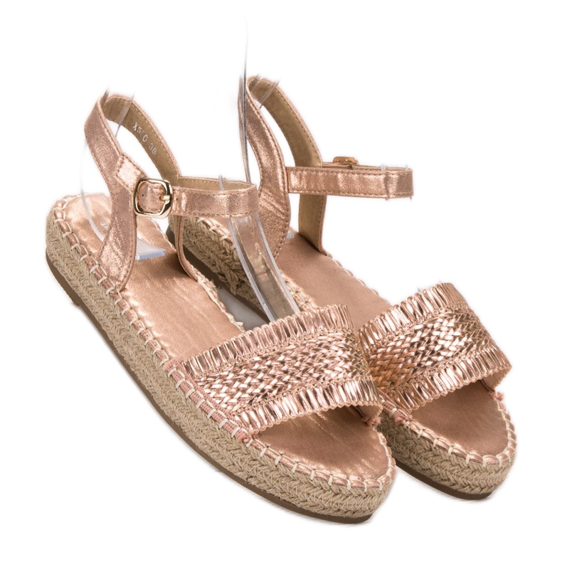 Small Swan Espadrilles rosa sandaler 1