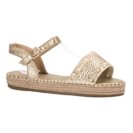 Small Swan Golden Espadrilles Sandaler gyllene 1