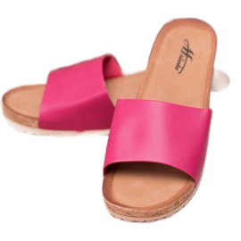SHELOVET Tofflor På En Kork Kil rosa 1