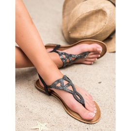 Queen Vivi Platta sandaler för kvinnor svart 2