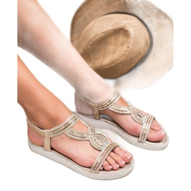 SHELOVET Sandaler med kilklackning gul 2