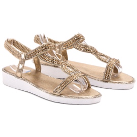 SHELOVET Sandaler med kilklackning gul 1