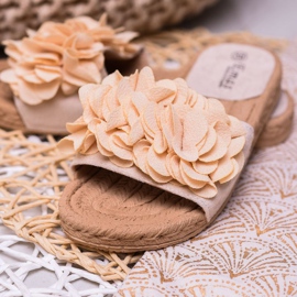 SHELOVET Beige Espadrilles tofflor 1