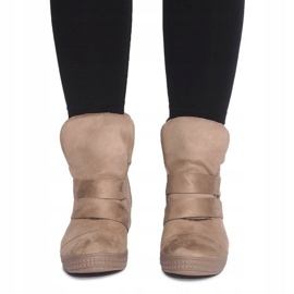 Wedge Sneakers With Velcro 1703 Camel brun 2