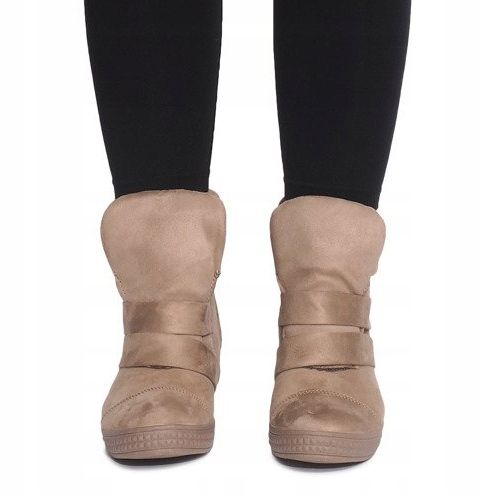 Wedge Sneakers With Velcro 1703 Camel brun 2