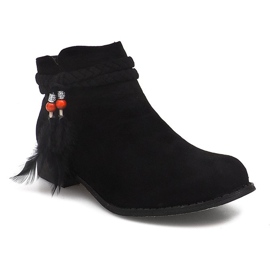Suede Booties Jodhpur stövlar H1911 Svart 2