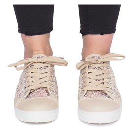 Dolita beige openwork sneakers 1