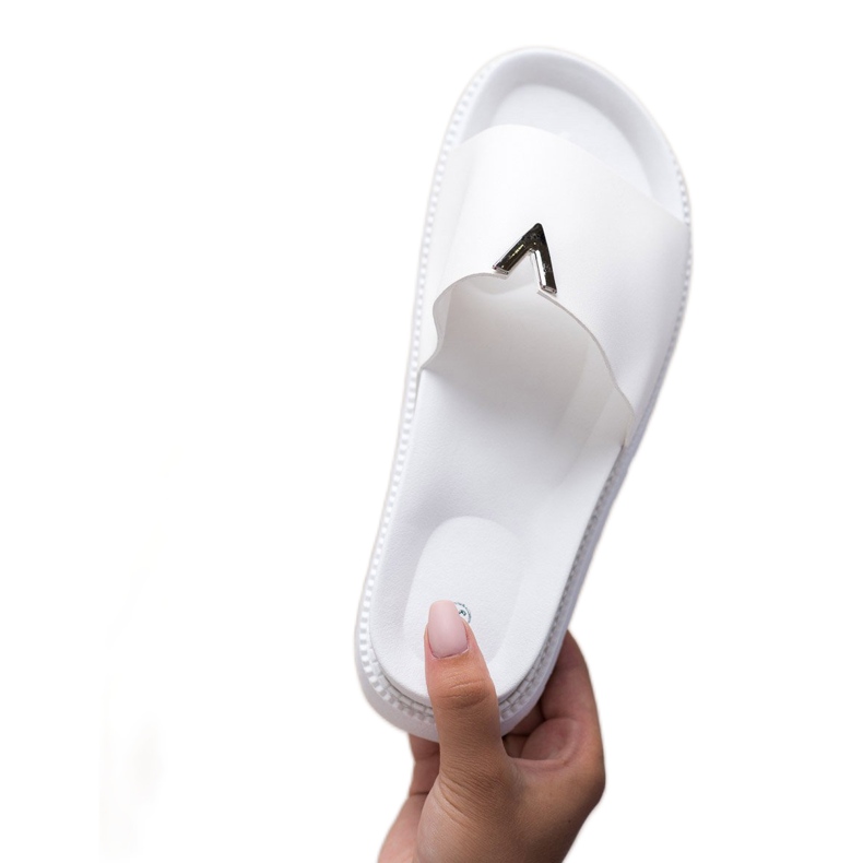 SHELOVET Tofflor På Plattformen vit 2