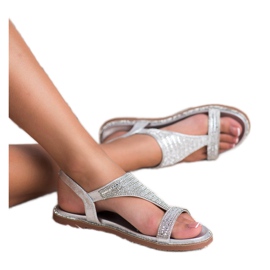 Super Mode Snygga silver sandaler grå 1