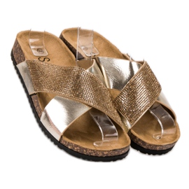 SHELOVET Klassiska gyllene tofflor 1