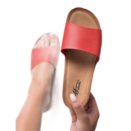 SHELOVET Tofflor På En Kork Kil röd 1