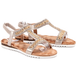 Emaks Dekorerade damsandaler gul 1