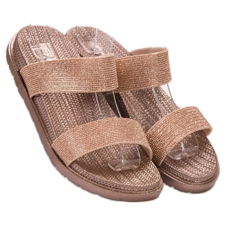 EXQUILY Moderiktiga tofflor i gummi rosa 1