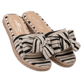 SHELOVET Tofflor Med Rosett vit 2