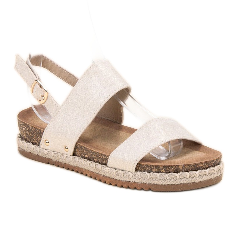 Bestelle Sandaler med glitter beige 1
