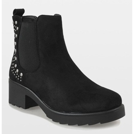 Kayla Shoes Svartisolerade högklackade stövlar 88048 1