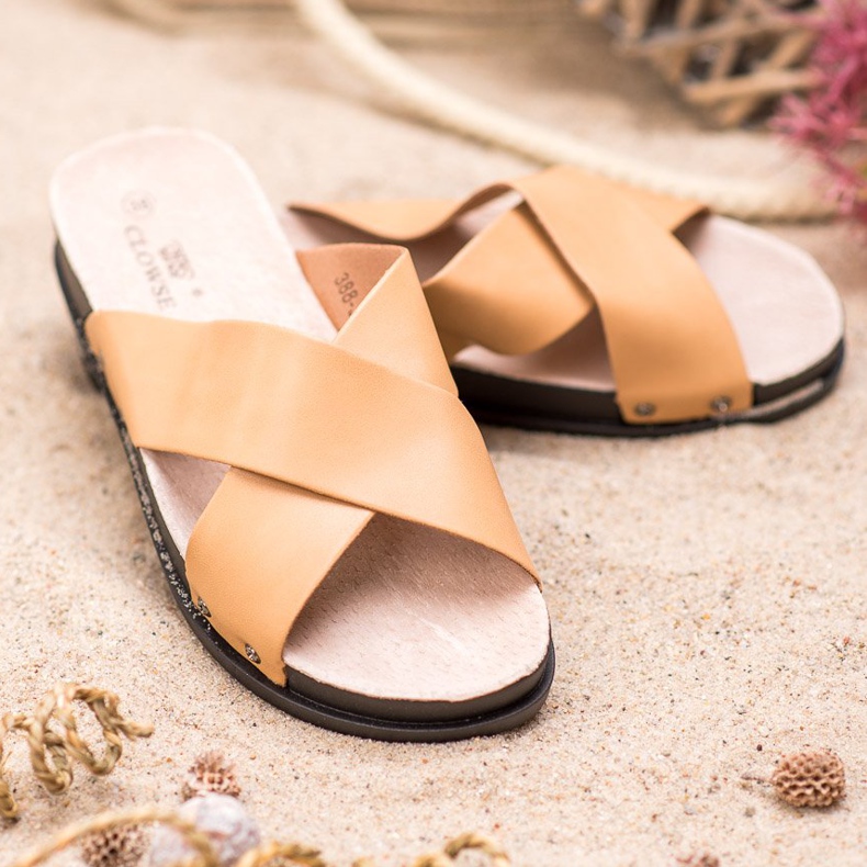 Clowse Beige tofflor 1