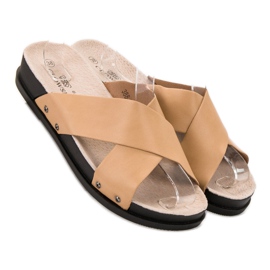 Clowse Beige tofflor 2