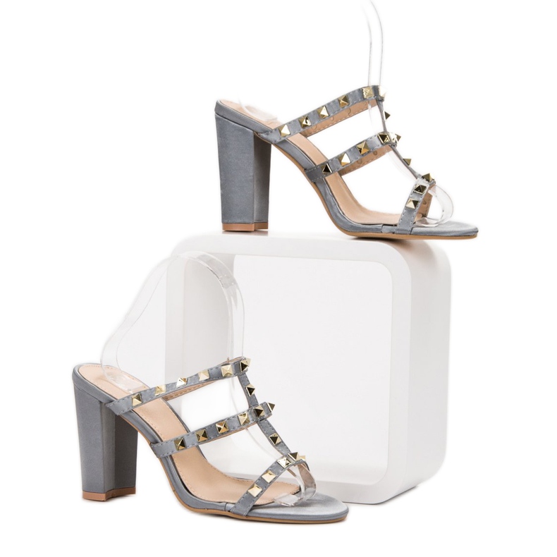 SDS Rock sandaler på höga klackar grå 1