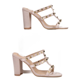 SDS Rock sandaler på höga klackar brun 2