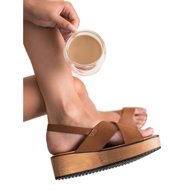 SHELOVET Sandaler på plattformen brun 2
