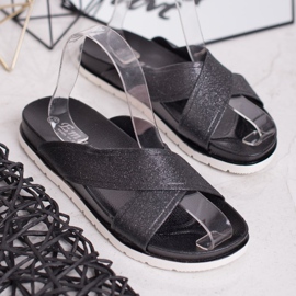 Emaks Svarta tofflor med glitter 2