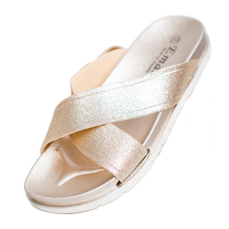 Emaks Gyllene tofflor med glitter 2