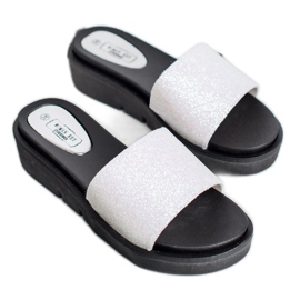 SHELOVET Gummi kil tofflor vit 1