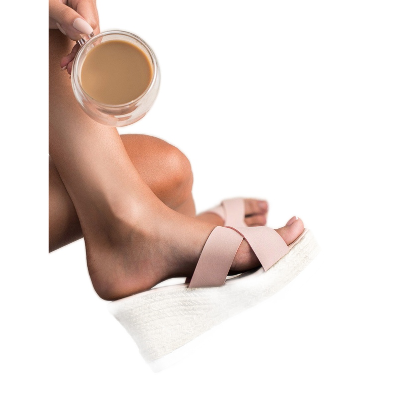 Bello Star Sandaler med kil rosa 1