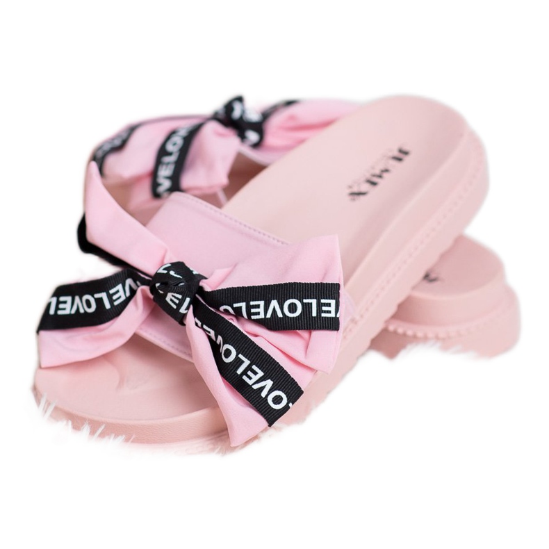 Jumex Tofflor Med En Love Bow rosa 2
