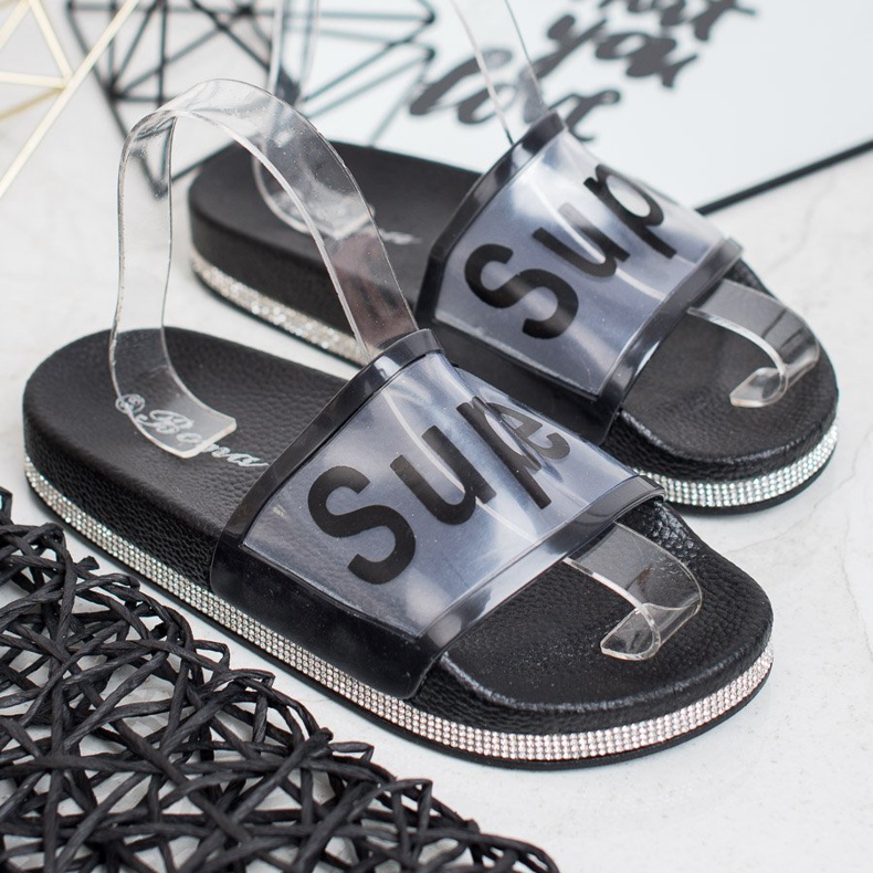 Bona Transparenta flip-flops svart 1