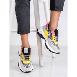 SHELOVET Snake Print färgglada sneakers mångfärgad 2