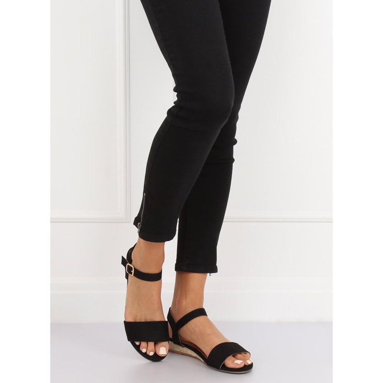 Svarta sandaler espadrilles 9R73 Svart 1