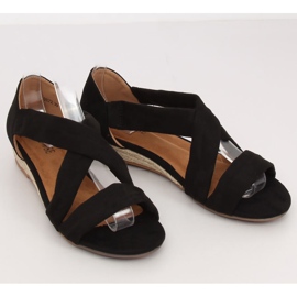 Svarta sandaler espadrilles 9R72 Svart 1