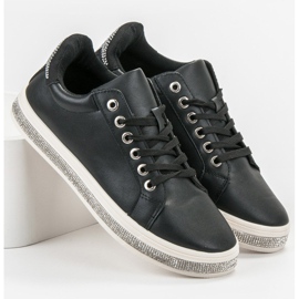 SDS Sportskor med Cubic Zirconia svart 2